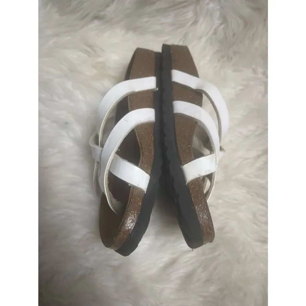 Bertula by Birkenstock White Patent Strappy Slide Sandals EUR SZ36 - Picture 5 of 9